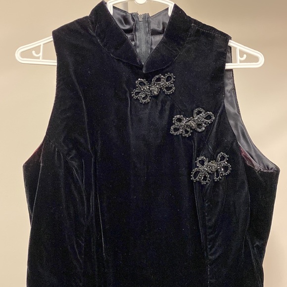 Black maxi velvet dress - Picture 2 of 2